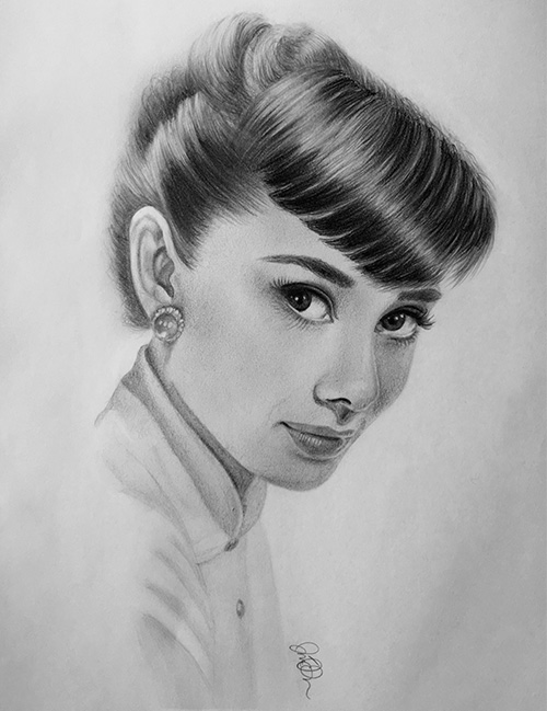 Audrey Hepburn drawing